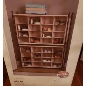 Stackable 16 pair shoe organizer....we have 2 left